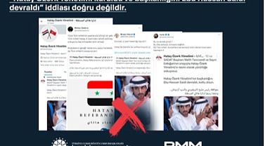 HATAY ÖZERK YÖNETİMİ İDDİALARINA AÇIKLAMA