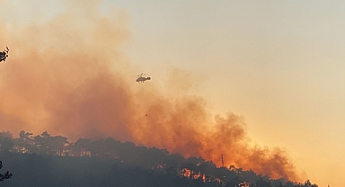 Hatay Belen'de çıkan orman yangınına ekiplerce müdahale ediliyor