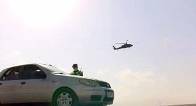 Helikopter ve dron destekli trafik denetimi yapıldı