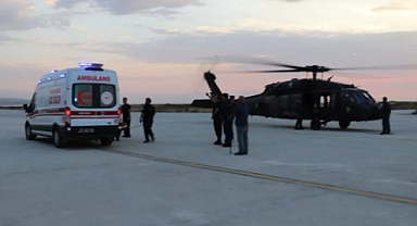 Polis helikopteri hamile kadın için havalandı