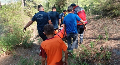 Hatay'da devrilen motosikletin sürücüsü yaralandı