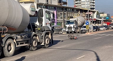 Beton mikserin çarptığı motosiklet sürücüsü öldü
