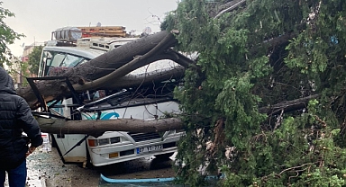 Kuvvetli rüzgar ve sağanak yaşamı olumsuz etkiledi