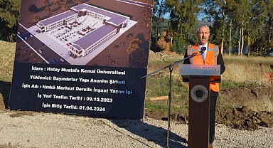 MKÜ Merkezi Derslik Binasının Temeli Atıldı