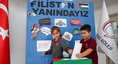 Öğrenciler depremde Türkiye'ye yardım eden Filistinli çocukları unutmadı