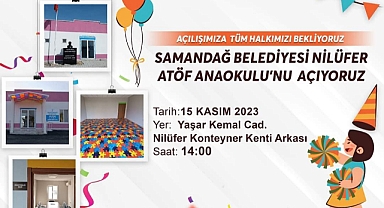 Samandağ Belediyesi Nilüfer ATÖF Anaokulu Çarşamba Günü Açılıyor