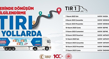 Yerinde Dönüşüm Bilgilendirme Tır’ı Hatay’da