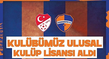 İSKENDERUNSPOR, ULUSAL KULÜP LİSANSI ALDI