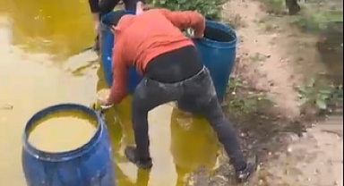 50 TON ZEYTİNYAĞI ETRAFA SAÇILDI