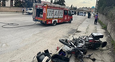 Otomobille çarpışan motosikletin sürücüsü öldü