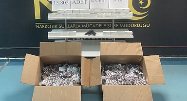 15 bin 802 sentetik ecza hapı ele geçirildi