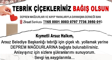 BAŞKAN ÜSTÜN’DEN BAĞIŞ ÇAĞRISI