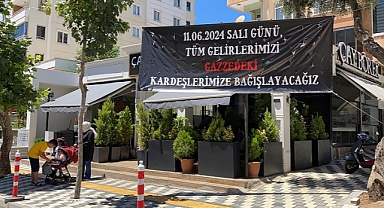 Cafe işletmecisi bir günlük gelirini Gazze için bağışladı