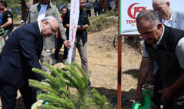 15 Temmuz şehitleri için fidan dikildi