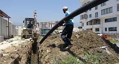 Antakya Saraykent’te Yeni Atık Su Hattı Çalışması