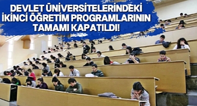 İKİNCİ ÖĞRETİM ARTIK OLMAYACAK