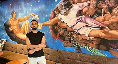 İşletmelerin duvarları tuvali olan gencin hayali daha büyük resimler yapmak
