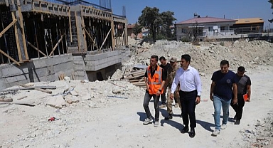 Kaymakam Sert, Yeni Hizmet Binası İnşaatını İnceledi