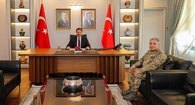 Vali Masatlı, Albay Ertuğrul Bilmiş'i Kabul Etti