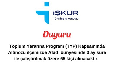 Altınözü’nde 65 Kişilik İstihdam Fırsatı