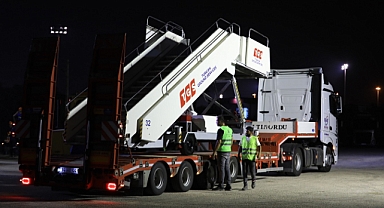 Çukurova Uluslararası Havalimanı'na ekipmanların taşınmasında 275 kişi görev aldı