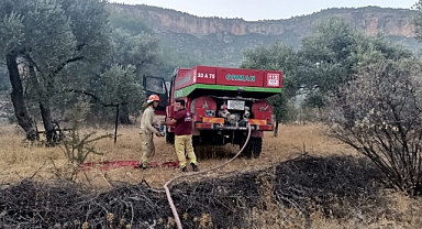 Orman yangınına müdahale ediliyor