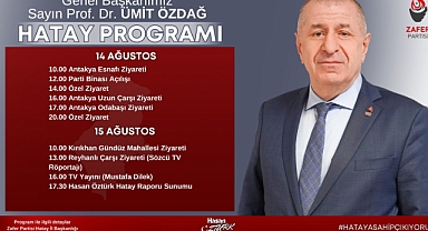 ÜMİT ÖZDAĞ HATAY’A GELİYOR