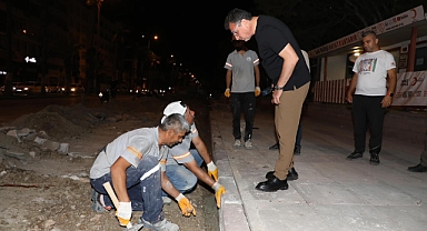 İskenderun'da Yaya Kaldırımları Yenileniyor