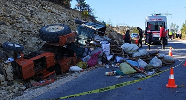 Traktörün devrilmesi sonucu 1 kişi öldü