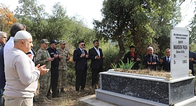 MİLLİ KAHRAMAN MEZARI BAŞINDA ANILDI