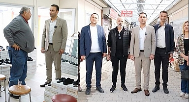ÖZGÜN, AYAKKABICI ESNAFI ZİYARET ETTİ