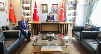 Vali Masatlı, Türkiye Muharip Gaziler Derneği Başkanı Bakır’ı Makamında Ağırladı