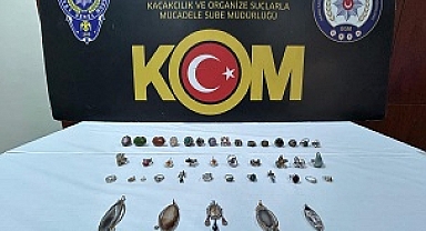 Tarihi eser niteliği taşıdığı değerlendirilen 43 obje bulundu