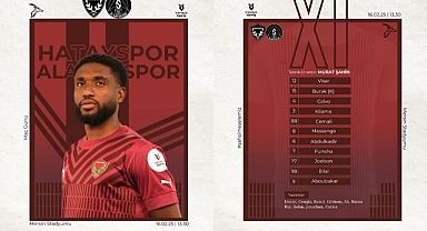 HATAYSPOR'UN İLK 11'İ AÇIKLANDI