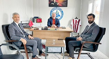 İL MÜDÜRÜ DİNÇ VE GAZETECİ DİLEK'TEN BAŞKAN TUTAR'A ZİYARET