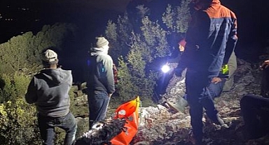 Dağda mahsur kalan keçiyi AFAD kurtardı