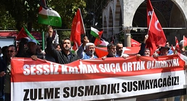 İsrail'in Gazze'ye yönelik saldırıları protesto edildi