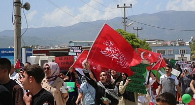 Hatay'da Filistin'e destek yürüyüşü düzenlendi