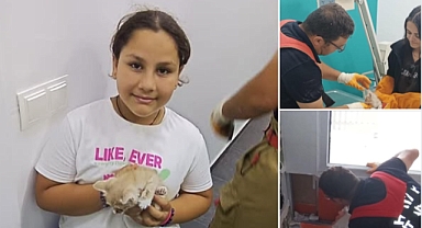 Havalandırma Boşluğuna Düşen Yavru Kedi Kurtarıldı