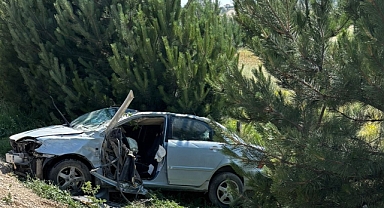 Devrilen otomobildeki 1 kişi öldü
