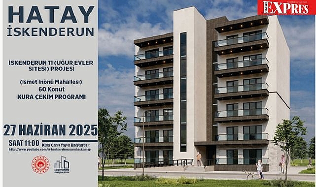 Hatay'da Kura Heyecanı! 27 Haziran'da Üç Projede Toplam 256 Konut İçin Kura Çekimi Yapılacak!