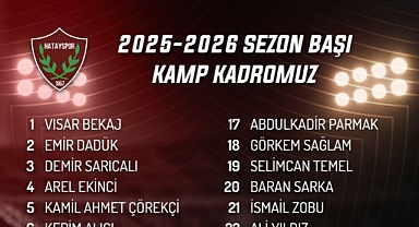 Hatayspor Kamp Programı Belli Oldu, Kadroda 32 İsim Yer Alıyor