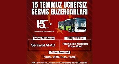 15 Temmuz Etkinliklerine Ücretsiz Ulaşım Desteği