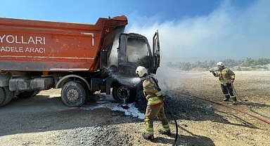 Ağır Tonajlı Kamyonda Yangın