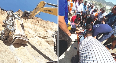 Antakya Kuruyer Mahallesi’nde Kamyon Devrildi