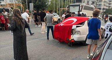 Asker Uğurlama Konvoyunda Kaza: 1 Yaralı