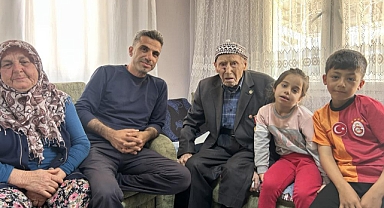 Hatay'da 103 yaşındaki Kore gazisi torununun, torununu gördü