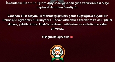 HTSO’dan İskenderun’daki Gıda Zehirlenmesi Faciasına Taziye Mesajı