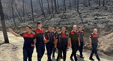 İtfaiye Yetkilileri Yangının Yaşandığı Bölgede İnceleme Yaptı
