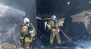 Şantiyede Çıkan Yangın Büyümeden Söndürdü